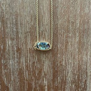 Kendra Scott abalone shell and gold Elisa necklace